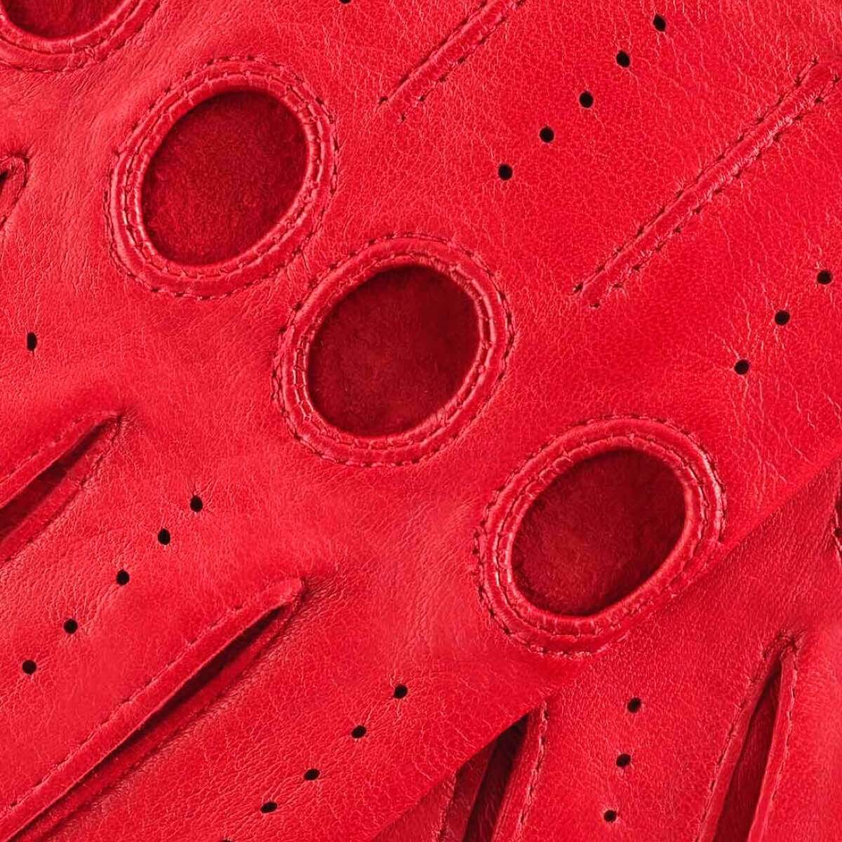Alessa (red) - Classic Italian lambskin leather driving gloves - Leather Gloves Online - Flyclothing LLC