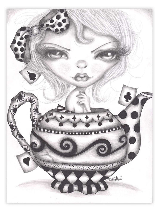 Black Market Art Company Alice Lost In A Tea Pot Print - Black Market Art Company - Flyclothing LLC