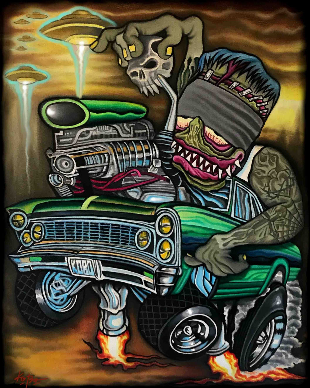 Black Market Art Company Alien Invasion Print