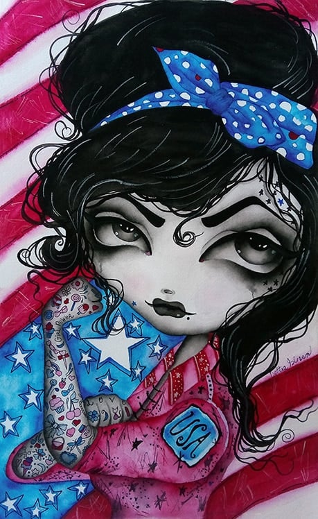 Black Market Art Company All American Pin Up Girl Print