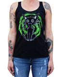 Black Market Art Company Alley Cat Women's Unfinished Racer Back Tank Top