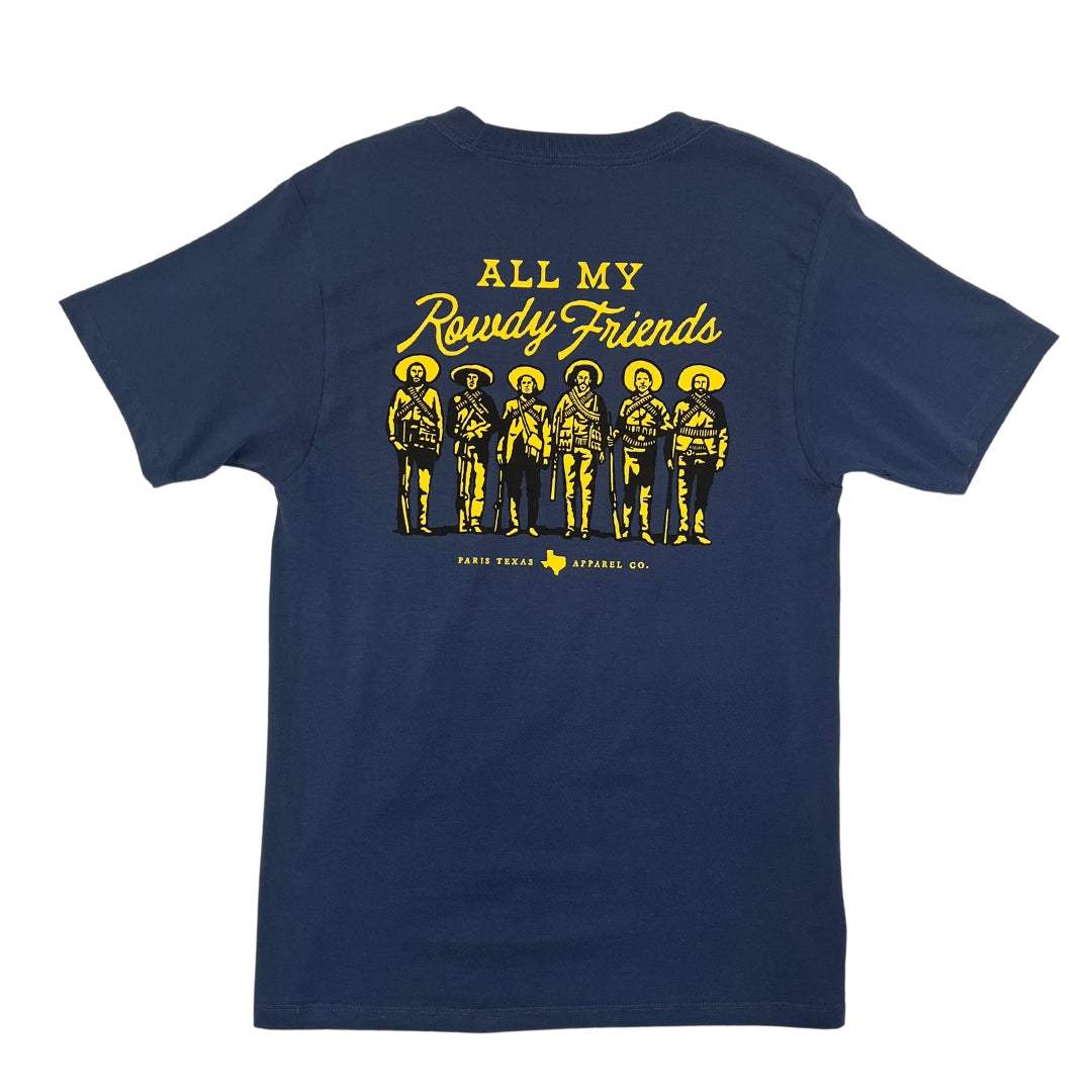 Rowdy Friends Pocket T-Shirt - Navy