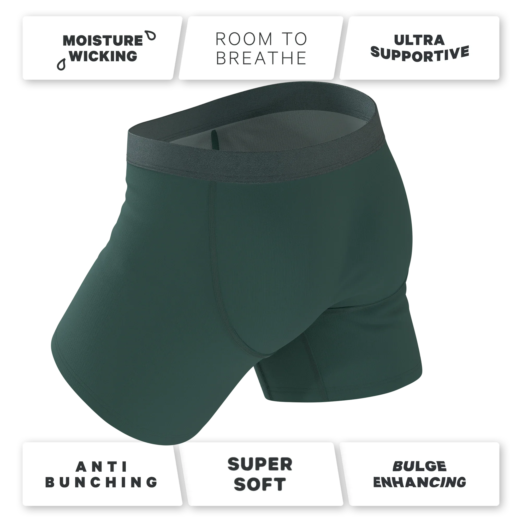 The Alloy | Dark Teal Ball Hammock® Pouch Underwear With Fly - Shinesty - Flyclothing LLC
