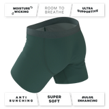 The Alloy | Dark Teal Ball Hammock® Pouch Underwear With Fly - Shinesty - Flyclothing LLC