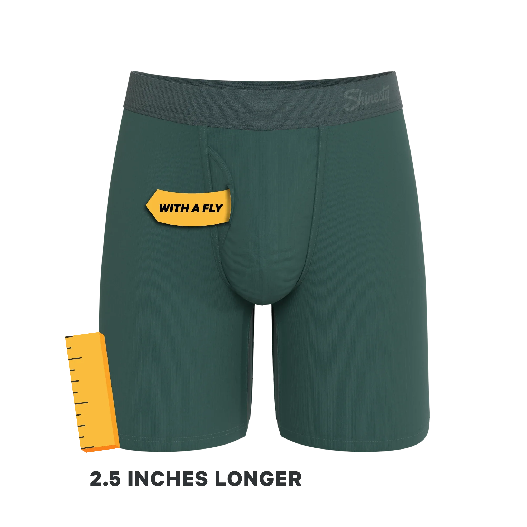 The Alloy | Dark Teal Long Leg Ball Hammock® Pouch Underwear With Fly - Shinesty - Flyclothing LLC