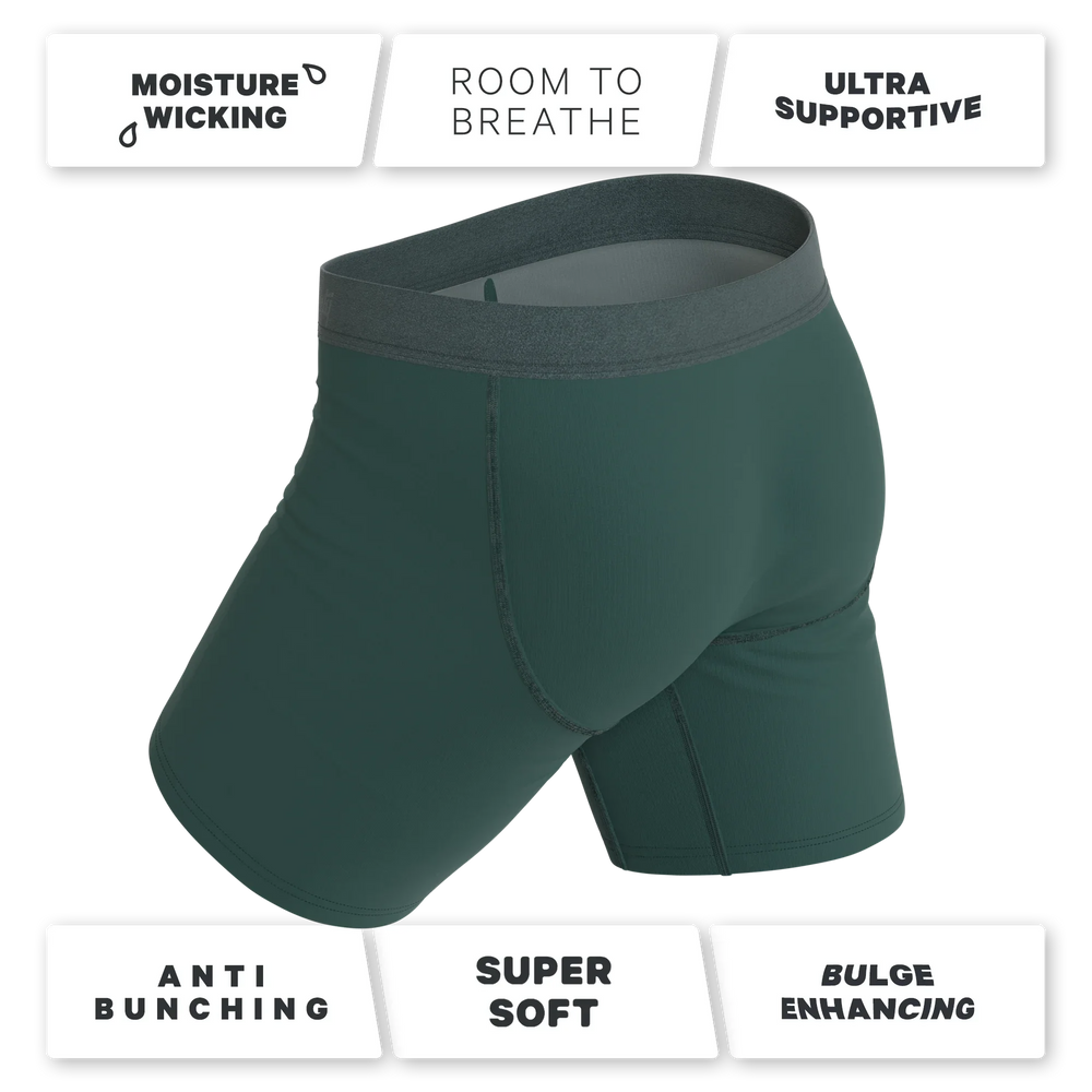 The Alloy | Dark Teal Long Leg Ball Hammock® Pouch Underwear With Fly - Shinesty - Flyclothing LLC
