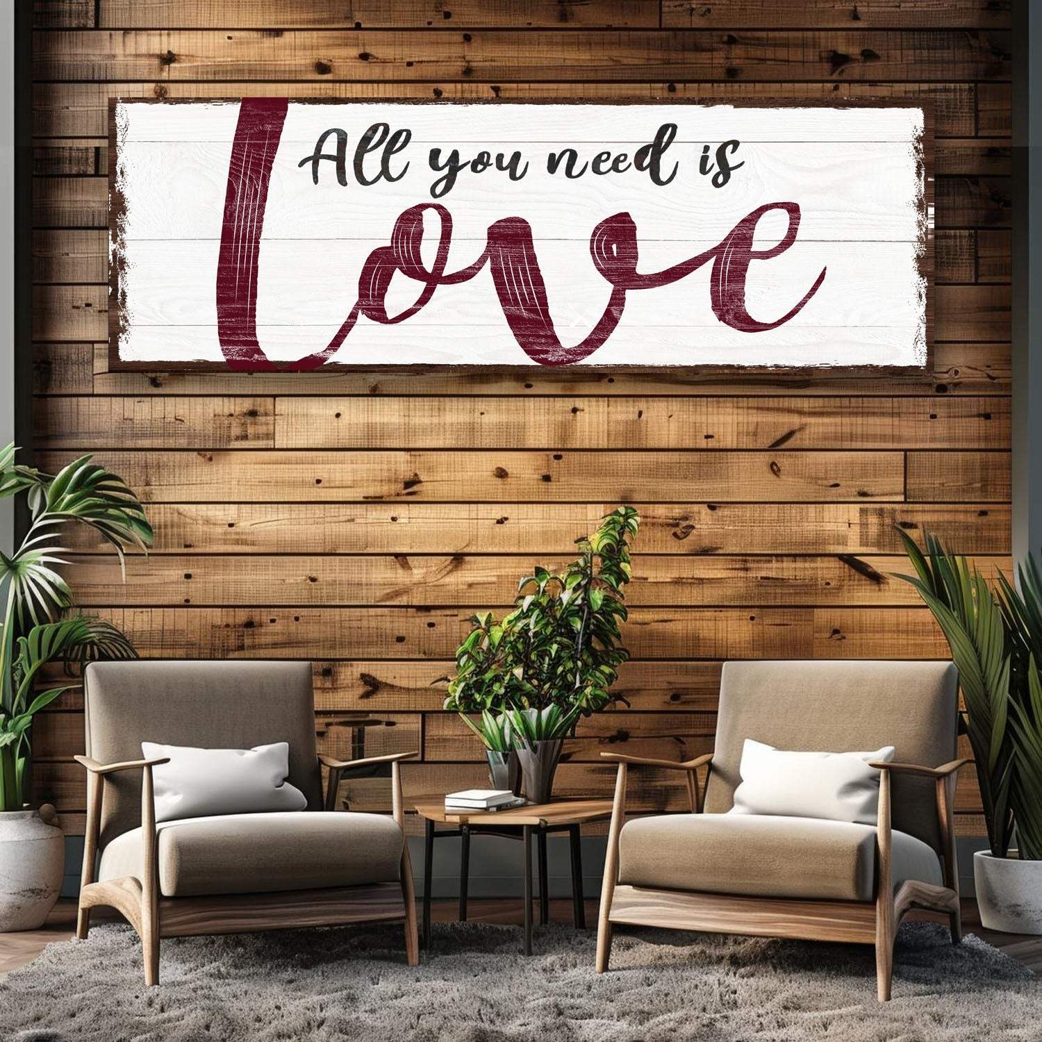 All You Need Is Love Sign - Tailored Canvases - Flyclothing LLC