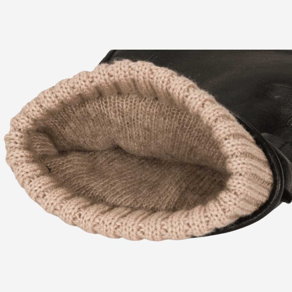 Alonzo (black) - Italian lambskin leather gloves with cashmere lining & touchscreen feature - Leather Gloves Online - Flyclothing LLC