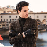 Alonzo (black) - Italian lambskin leather gloves with cashmere lining & touchscreen feature - Leather Gloves Online - Flyclothing LLC