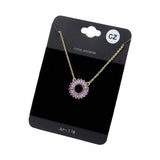 CZ Embellished Open Circle Pendant Necklace - Madeline Love - Flyclothing LLC