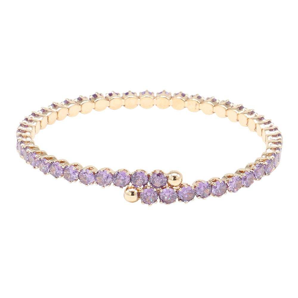 CZ Round Cluster Evening Bracelet - Madeline Love - Flyclothing LLC