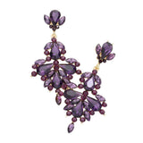 Glass Crystal Statement Evening Earrings - Madeline Love - Flyclothing LLC
