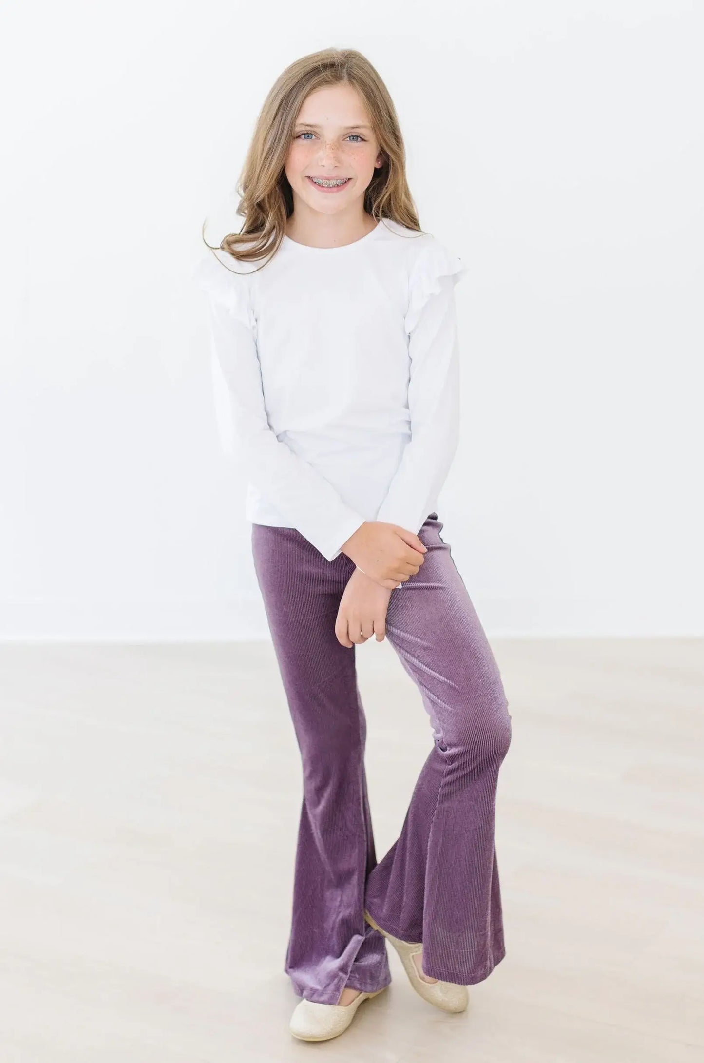 Amethyst Ribbed Velvet Bells - Mila & Rose ® - Flyclothing LLC