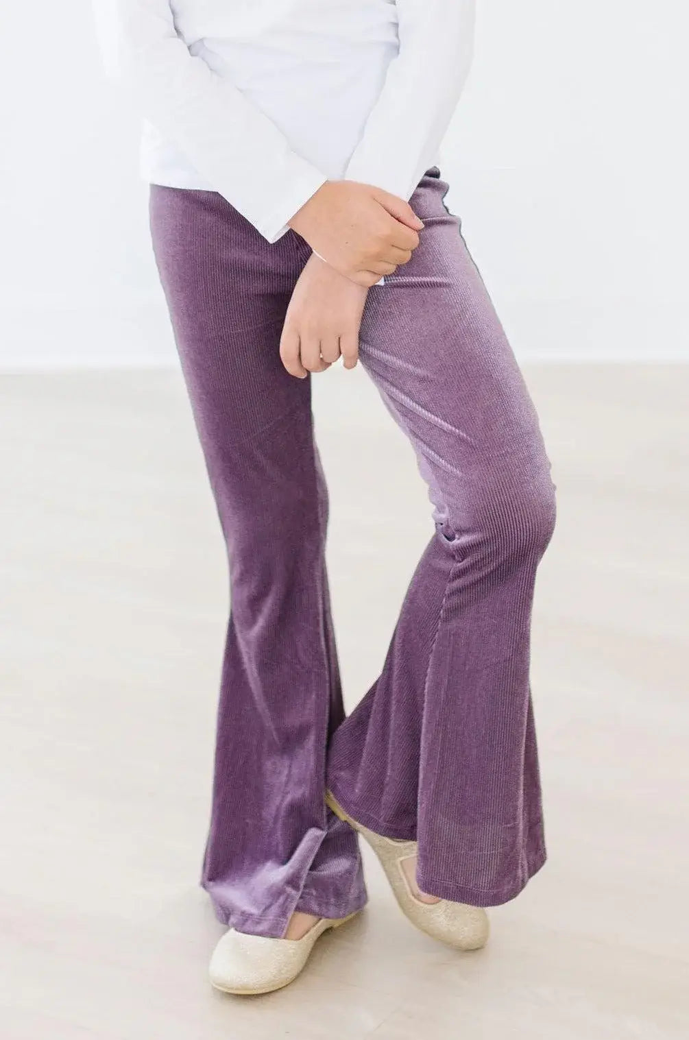 Amethyst Ribbed Velvet Bells - Mila & Rose ® - Flyclothing LLC