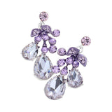 Teardrop Stone Cluster Dangle Evening Earrings - Madeline Love - Flyclothing LLC