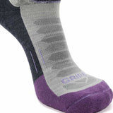 Amethyst - Run Ankle Midweight Merino Wool Sock - GRIP6 - Flyclothing LLC