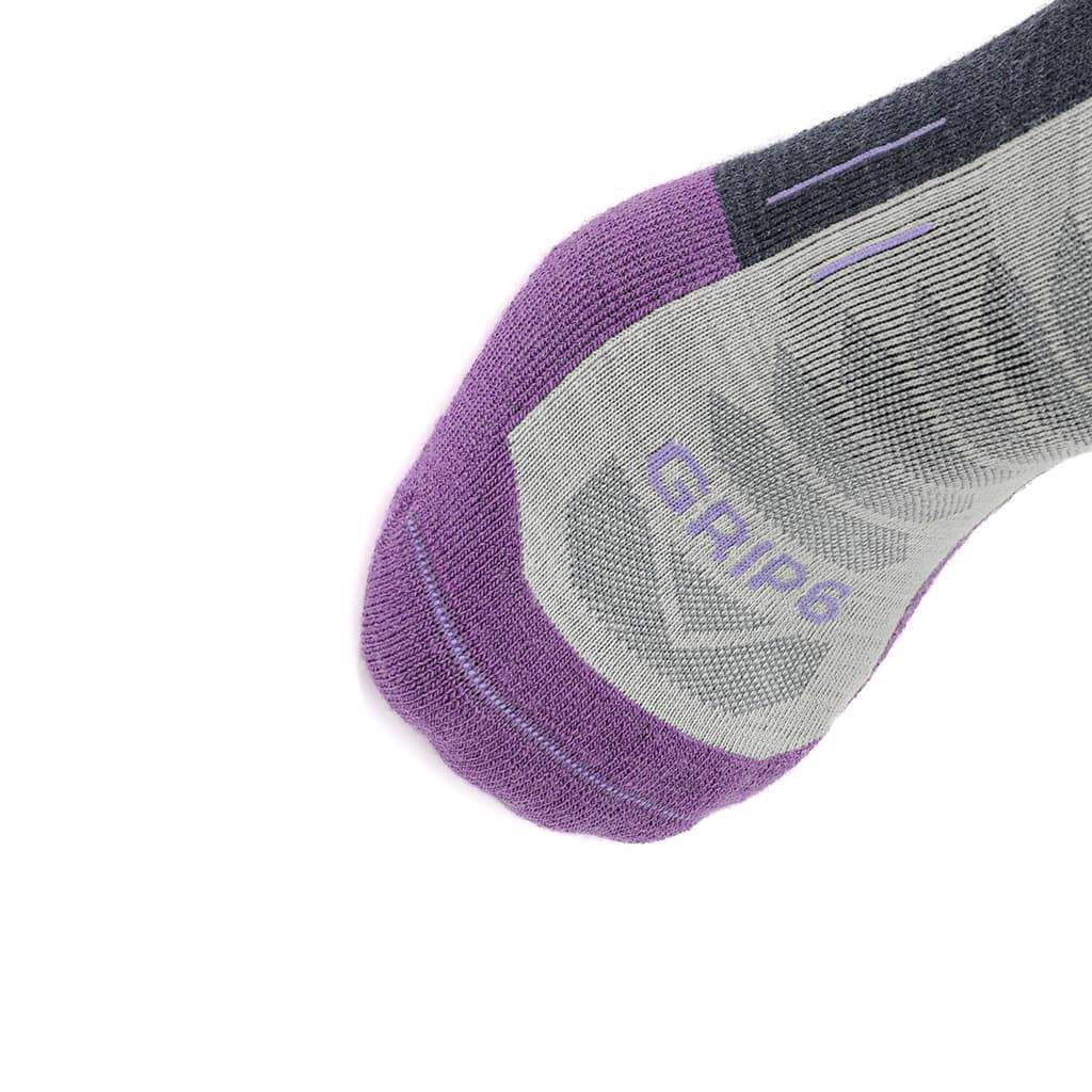 Amethyst - Run Ankle Midweight Merino Wool Sock - GRIP6 - Flyclothing LLC