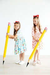 An Apple a Day 3/4 Sleeve Pocket Twirl Dress