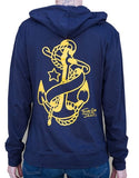 Black Market Art Company Anchor Women's Light Weight Zip Hoodie