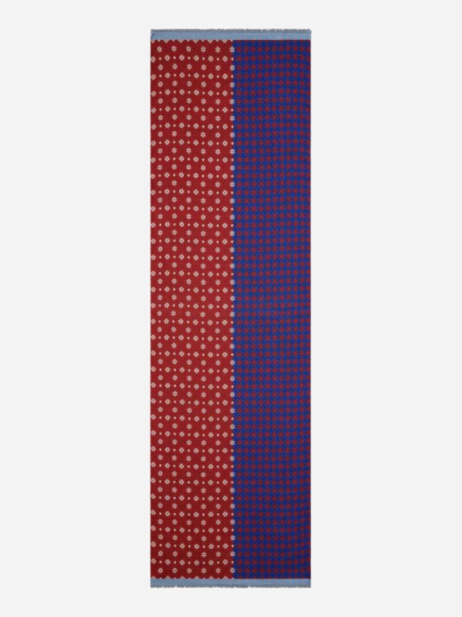 Andrea (red/blue) - Soft and lightweight Italian scarf from 100% wool - Leather Gloves Online - Flyclothing LLC