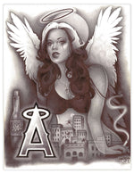 Black Market Art Company Angel Over the City Print