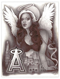 Black Market Art Company Angel Over the City Print