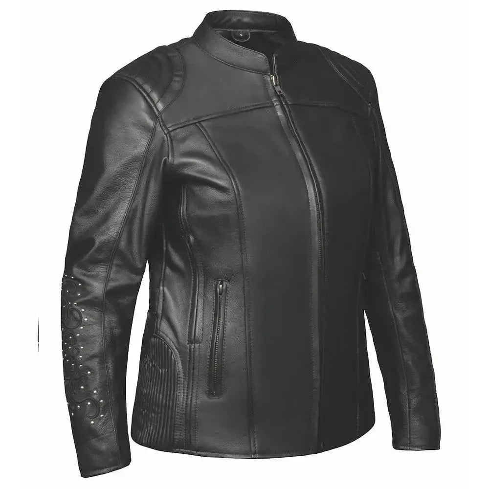 Angel - Women's Leather Motorcycle Jacket - Unik Just for Bikers - Flyclothing LLC