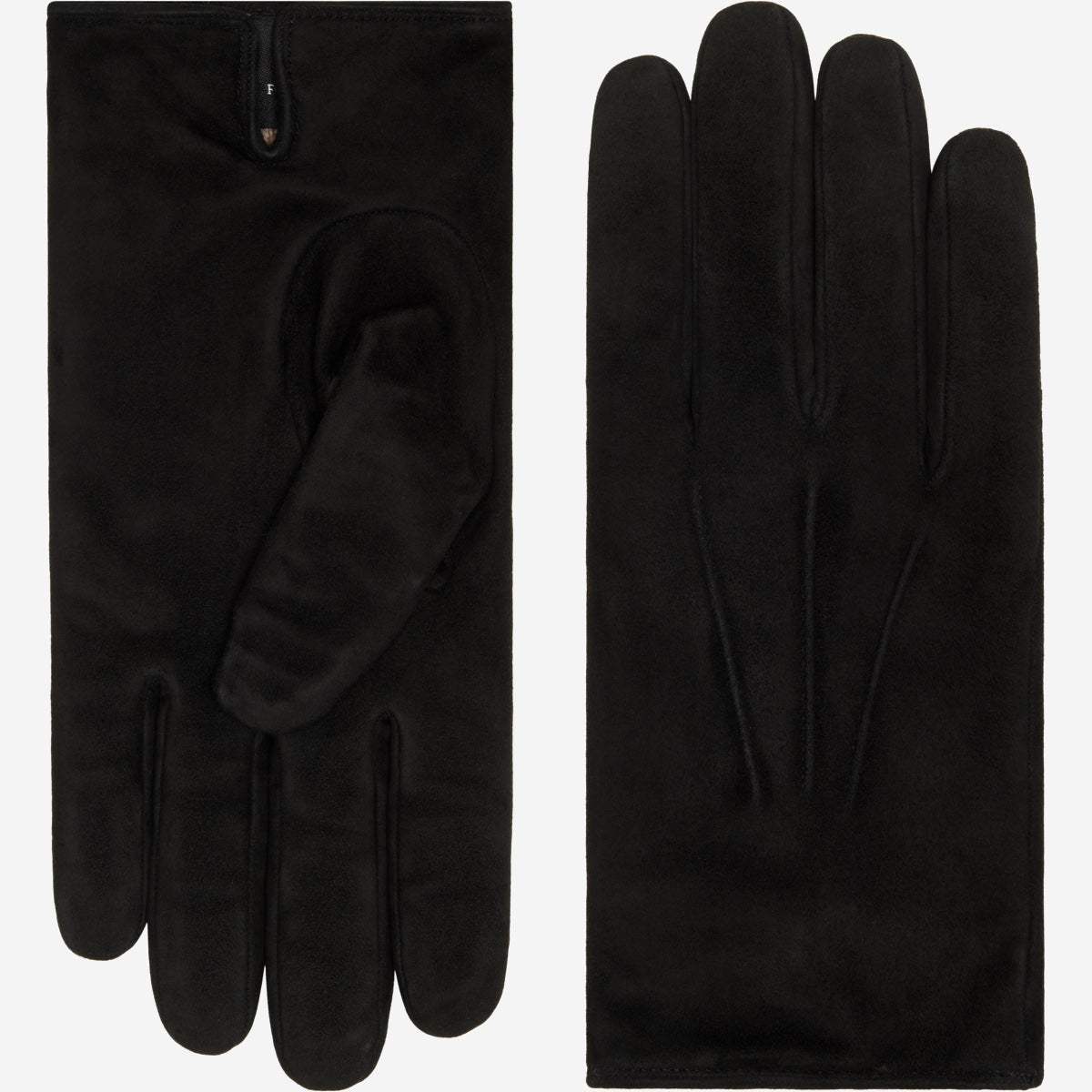Angelo (black) – Italian suede leather gloves with luxurious cashmere lining