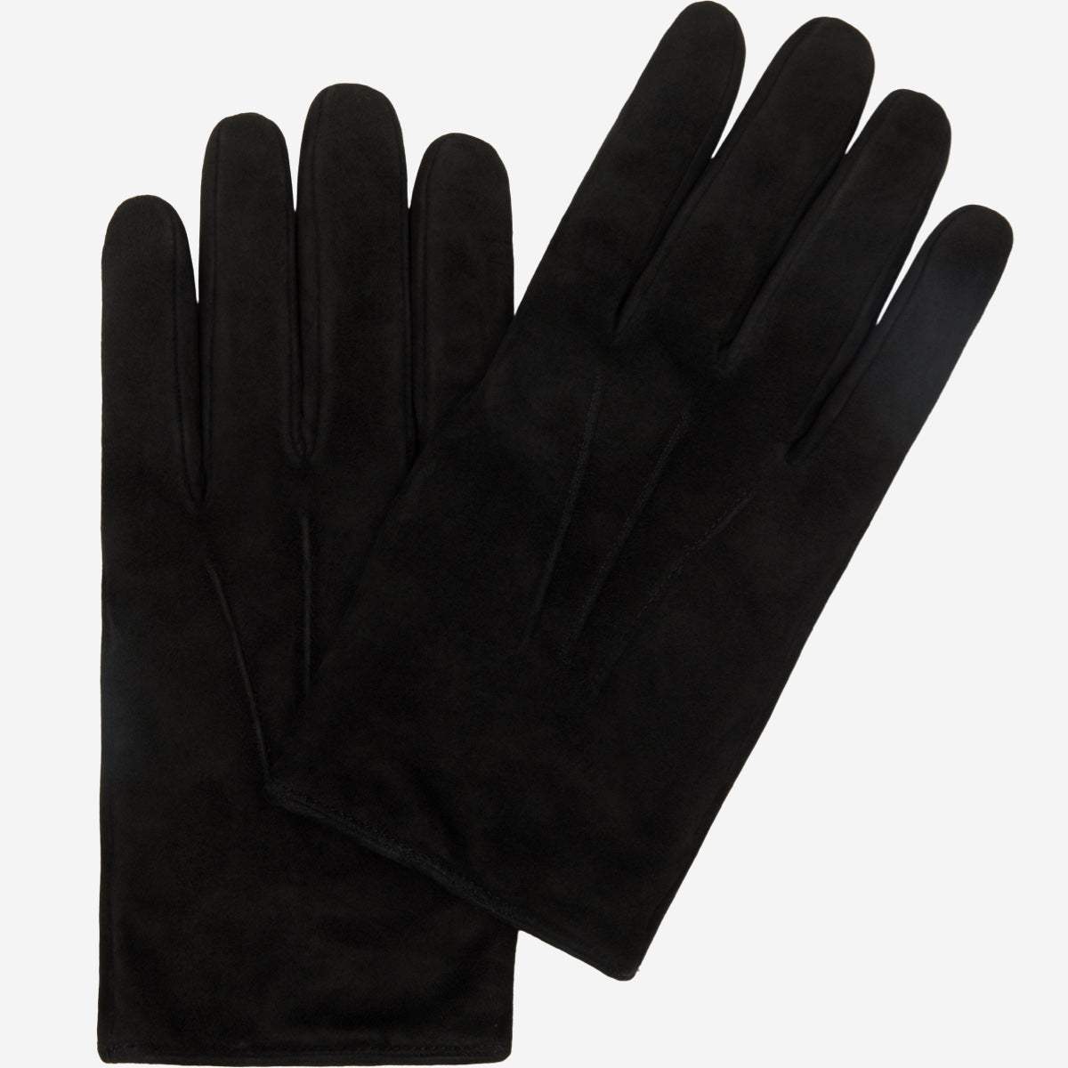 Angelo (black) – Italian suede leather gloves with luxurious cashmere lining