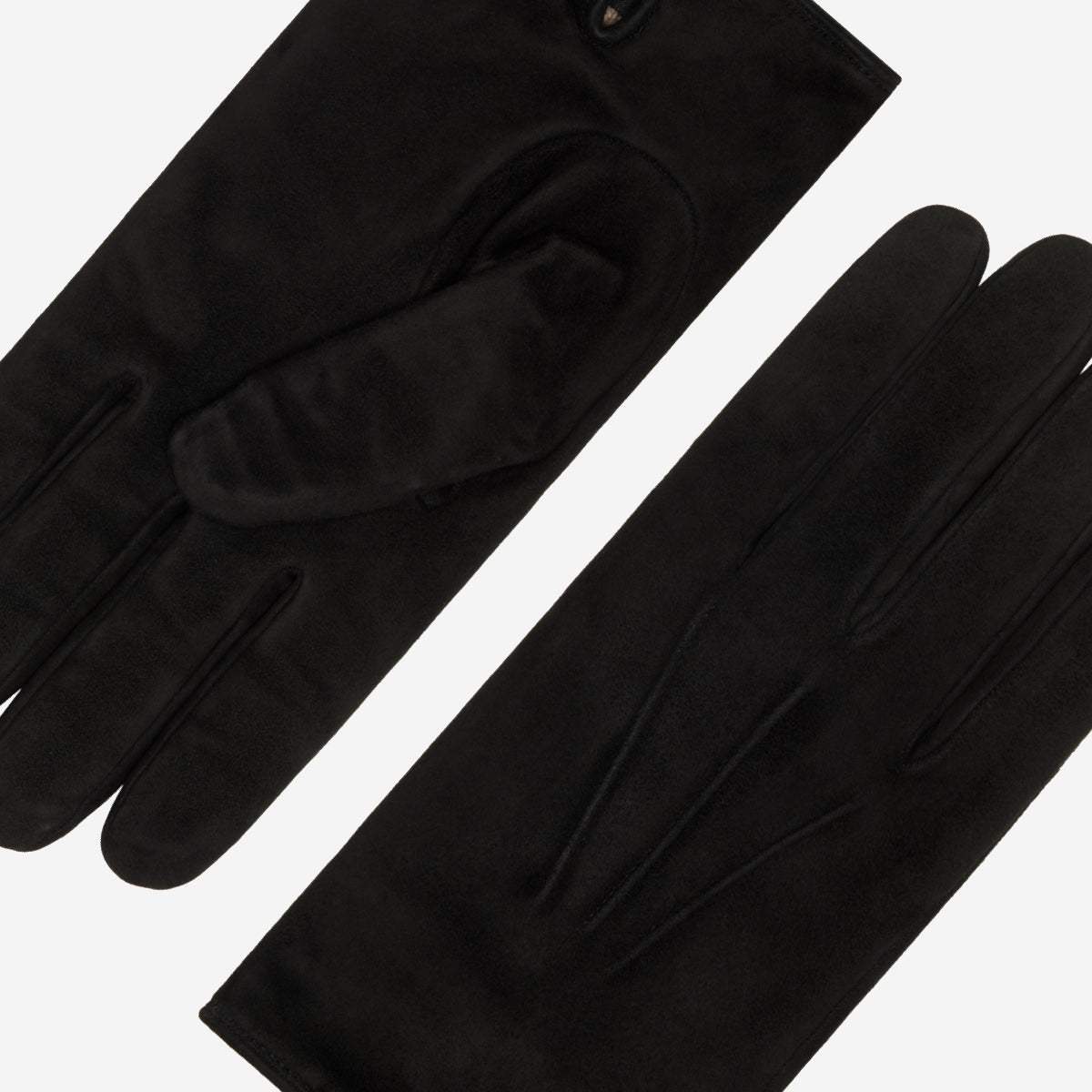 Angelo (black) – Italian suede leather gloves with luxurious cashmere lining