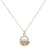 Enamel Easter Egg Basket Pendant Necklace - Madeline Love - Flyclothing LLC