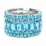 5Pcs Rectangle Round Stone Stretch Multi Layered Bracelets - Madeline Love - Flyclothing LLC