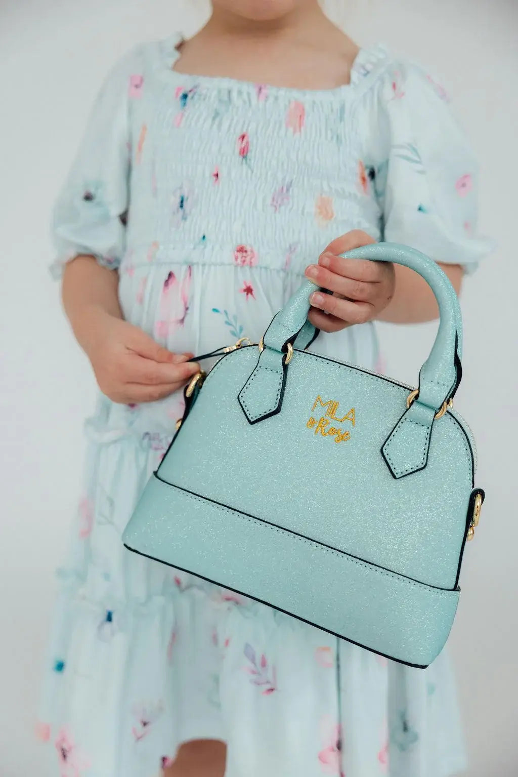 Aqua Glitter Girl's Crossbody Purse - Mila & Rose ® - Flyclothing LLC