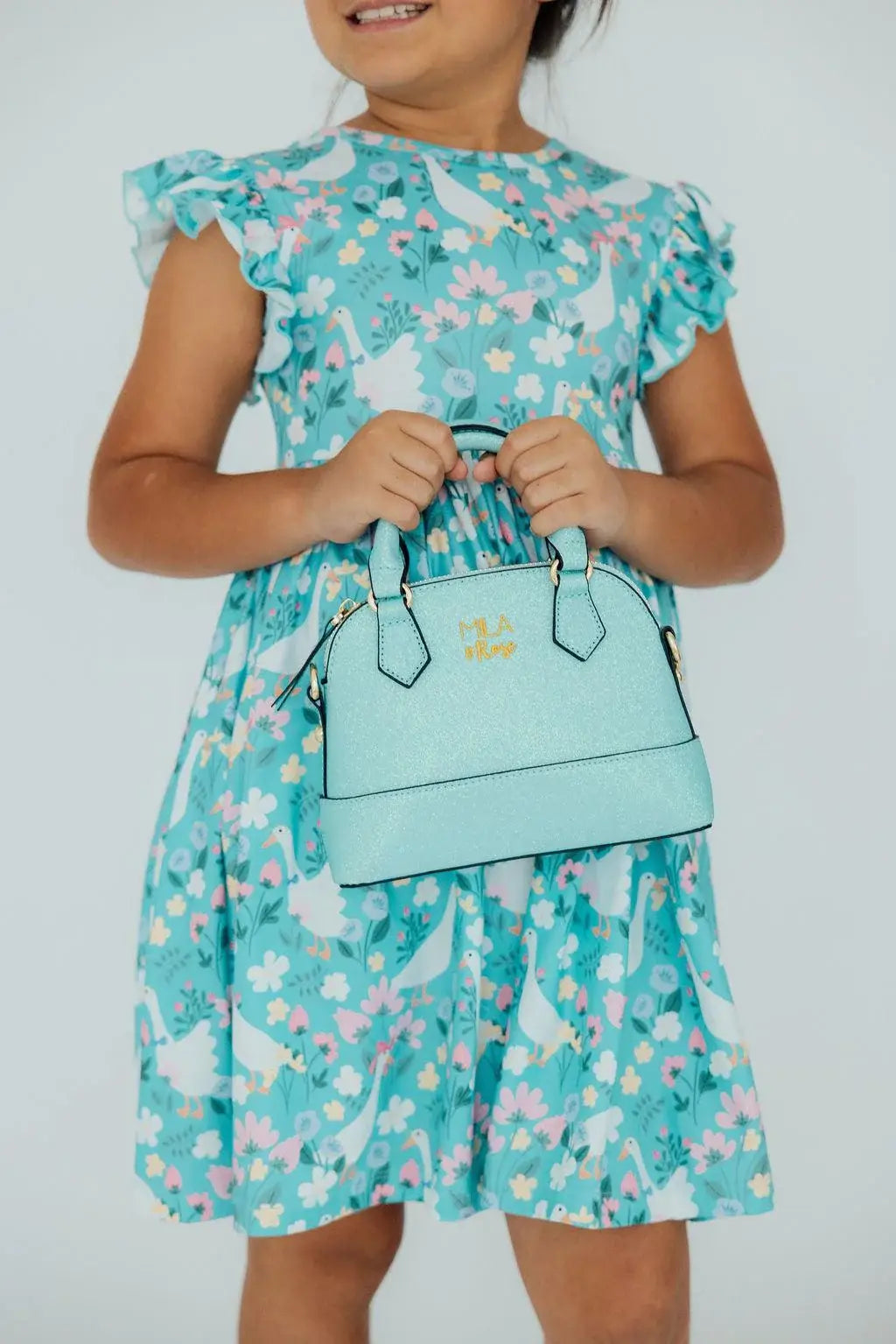 Aqua Glitter Girl's Crossbody Purse - Mila & Rose ® - Flyclothing LLC