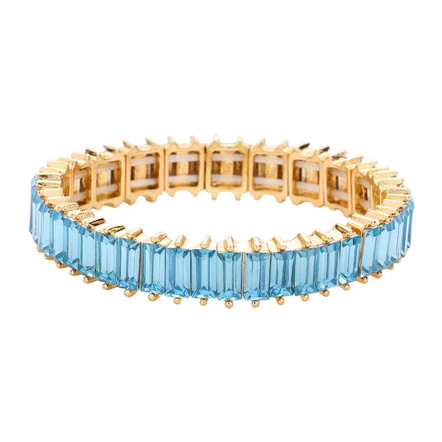 Rectangle Stone Stretch Evening Bracelet - Madeline Love - Flyclothing LLC