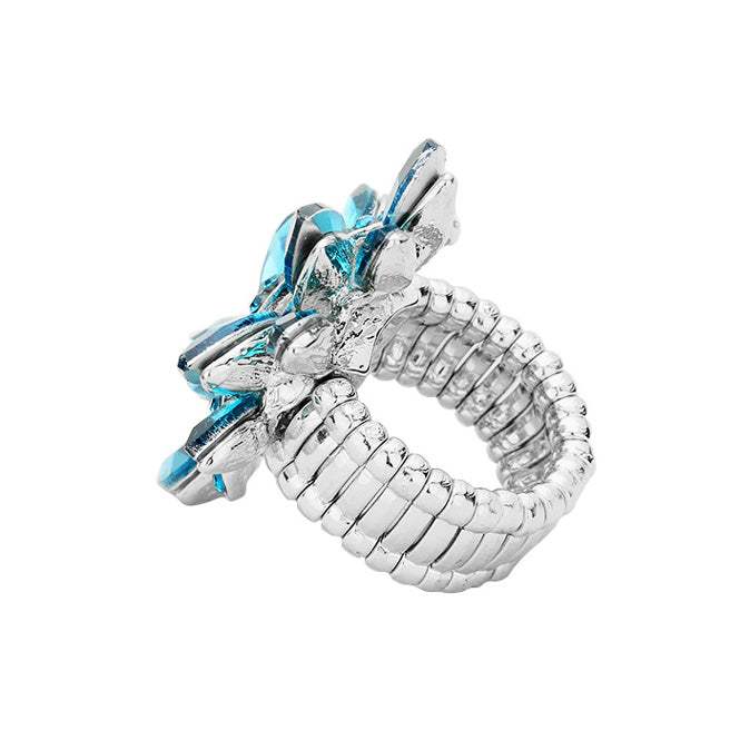 Marquise Crystal Cluster Stretch Ring - Madeline Love - Flyclothing LLC