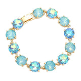 Round Stone Link Evening Bracelet - Madeline Love - Flyclothing LLC