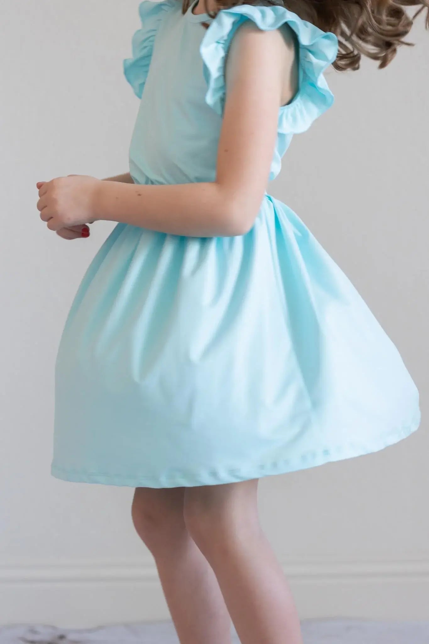 Aqua S/S Ruffle Tee - Mila & Rose ® - Flyclothing LLC
