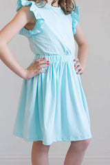 Aqua S/S Ruffle Tee - Mila & Rose ® - Flyclothing LLC