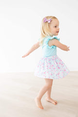 Aqua S/S Ruffle Tee - Mila & Rose ® - Flyclothing LLC