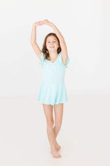 Aqua S/S Twirl Leotard - Mila & Rose ® - Flyclothing LLC