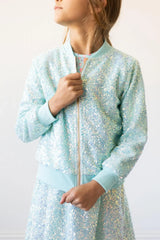 Aqua Sequin Jacket - Mila & Rose ® - Flyclothing LLC