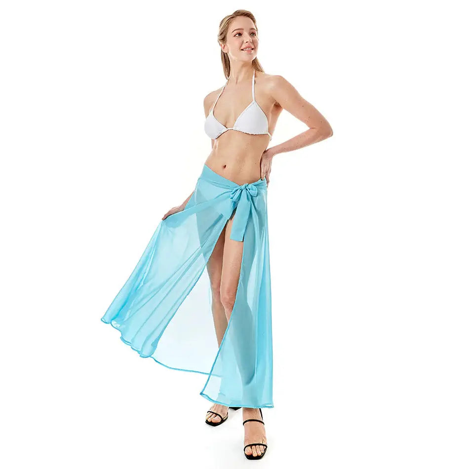 Solid Beach Wrap Skirt - Madeline Love - Flyclothing LLC