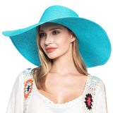 Solid Floppy Straw Sun Hat - Madeline Love - Flyclothing LLC