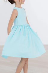 Aqua Tank Pocket Twirl Dress - Mila & Rose ® - Flyclothing LLC