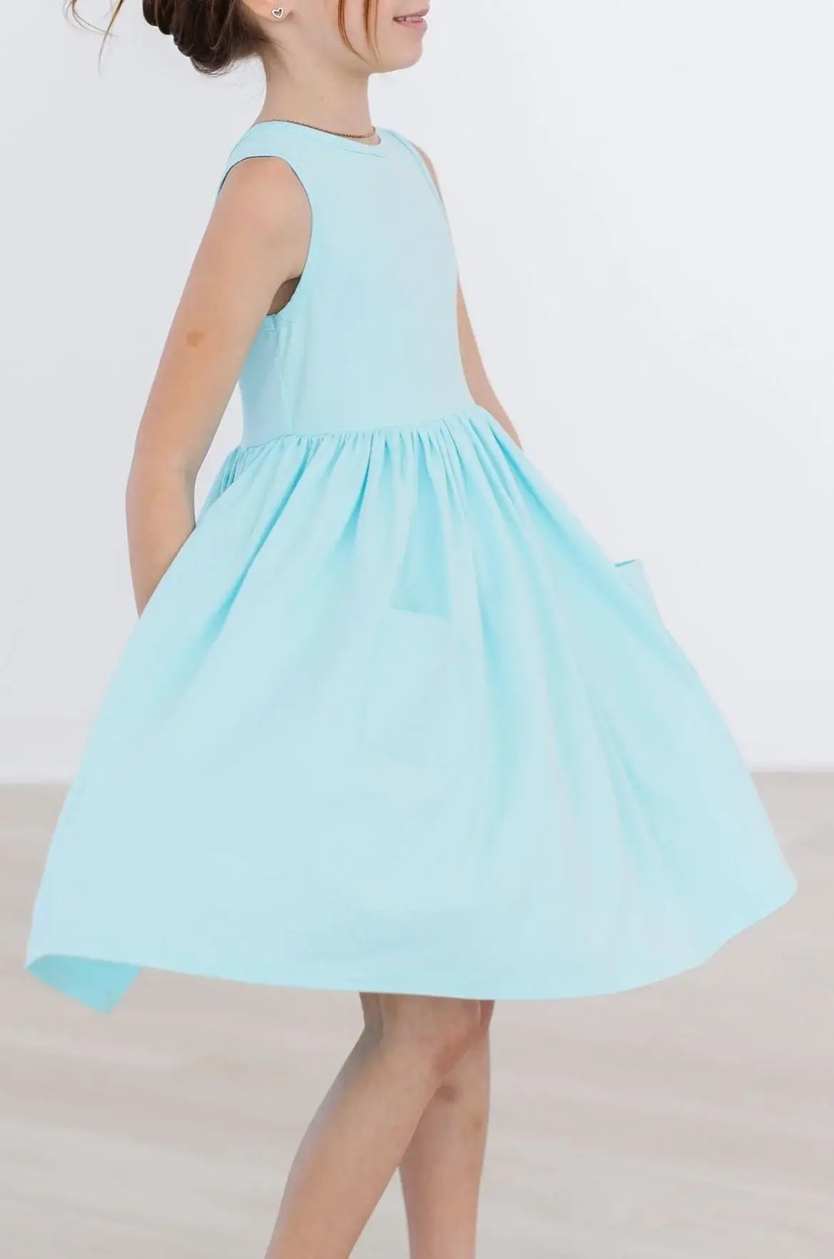 Aqua Tank Pocket Twirl Dress - Mila & Rose ® - Flyclothing LLC