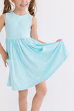 Aqua Tank Pocket Twirl Dress