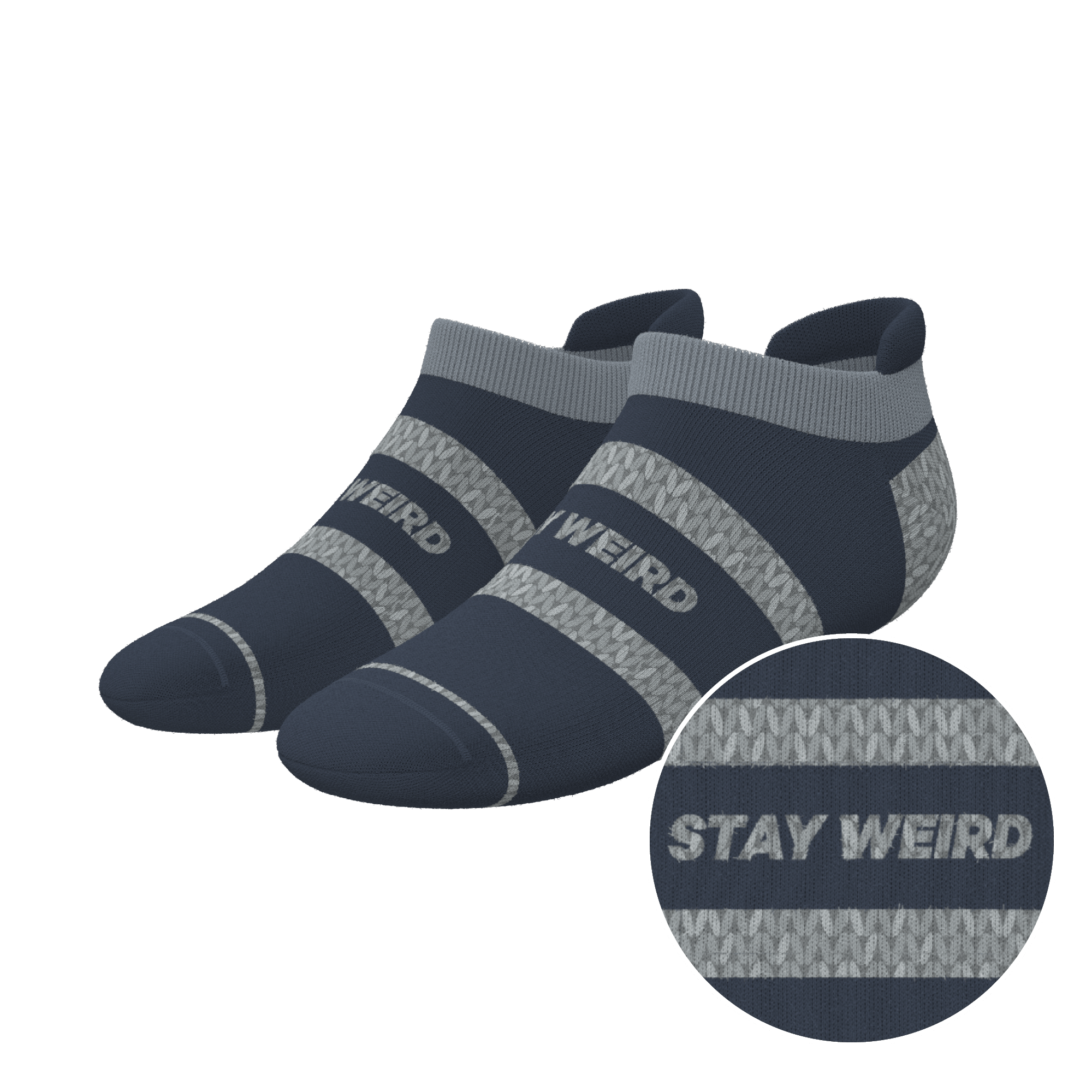 The Arctic | Navy and Grey Heel Hammock™ Ankle Socks - Shinesty