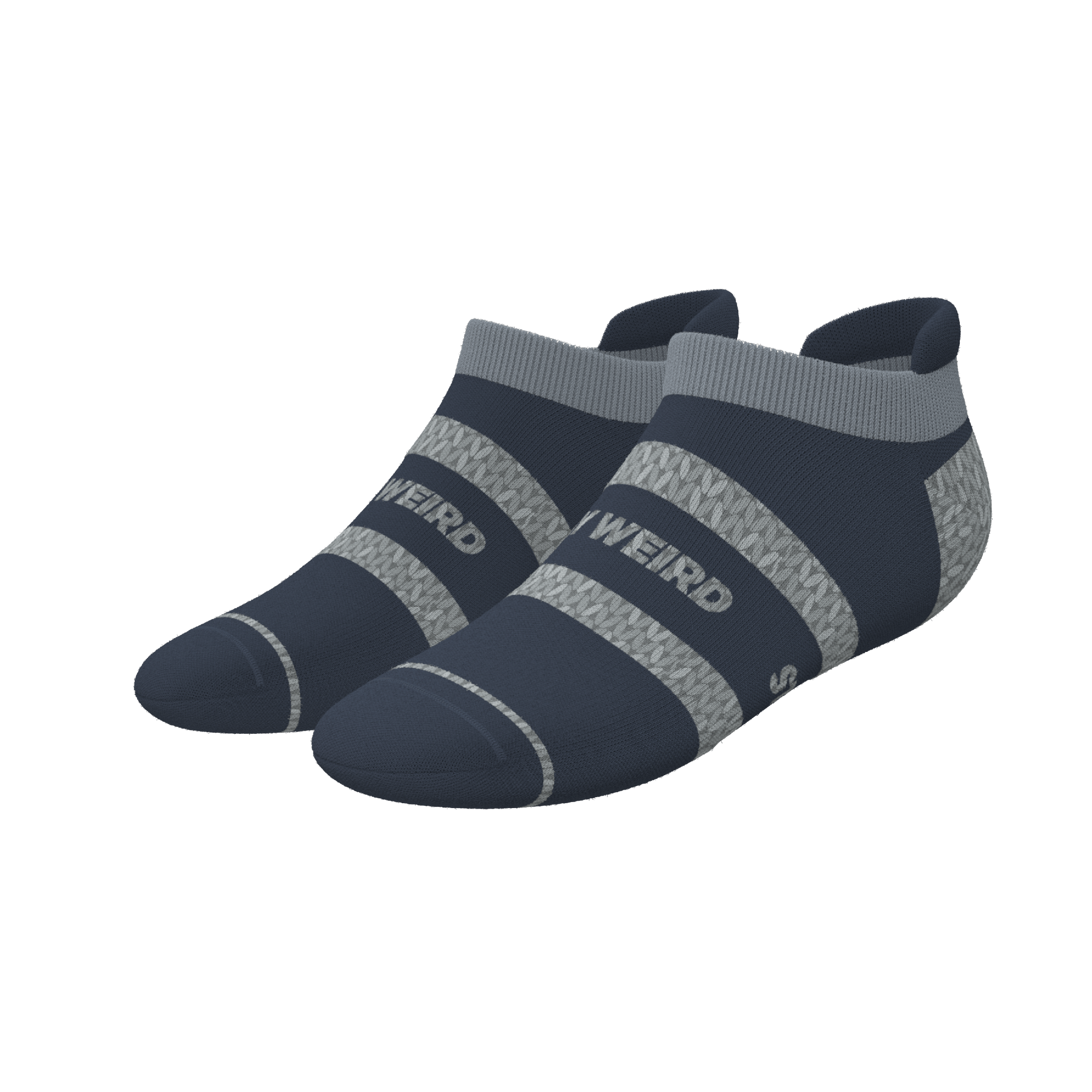 The Arctic | Navy and Grey Heel Hammock™ Ankle Socks - Shinesty