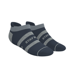 The Arctic | Navy and Grey Heel Hammock™ Ankle Socks - Shinesty